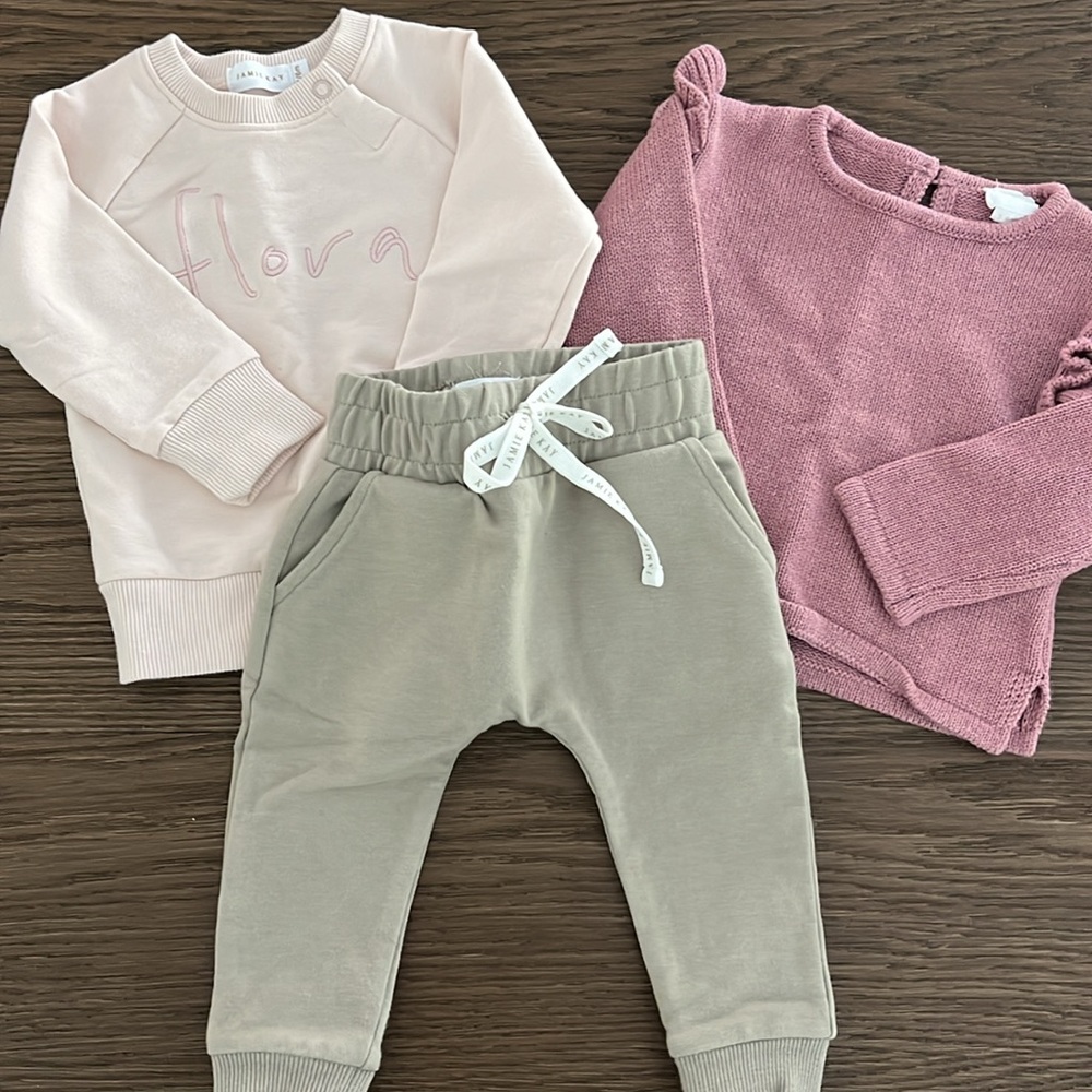 Jamie Kay Baby Girl 3-6 month Sweater set